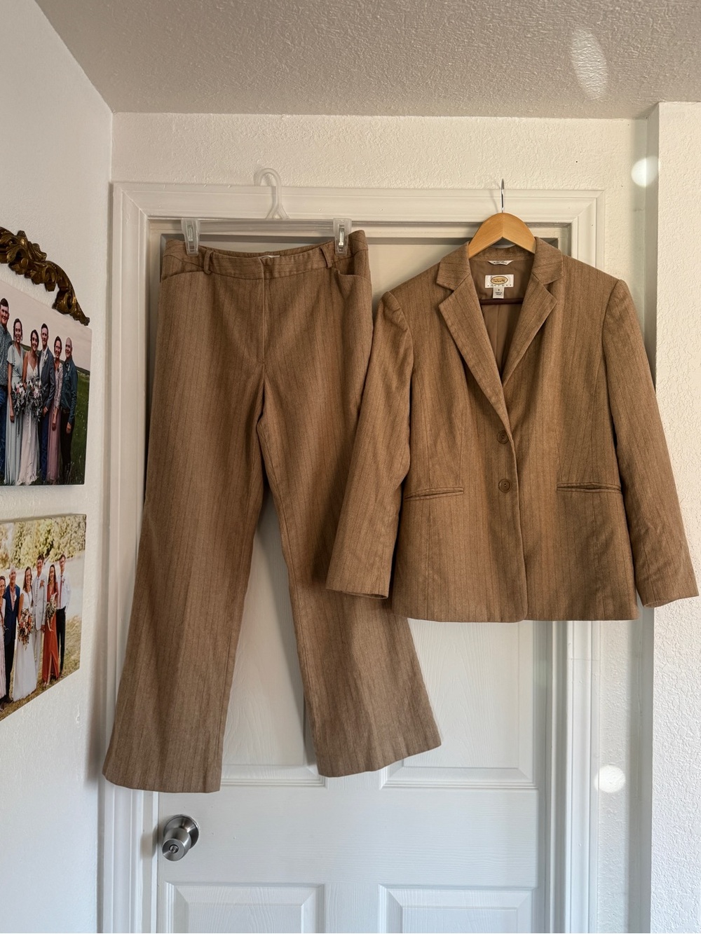 Talbots Tan Women's Blazer and Pants Suit